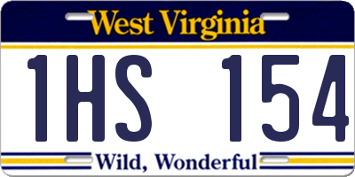 WV license plate 1HS154