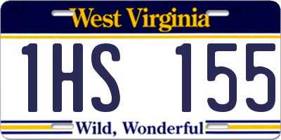 WV license plate 1HS155