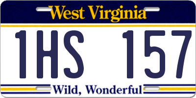 WV license plate 1HS157