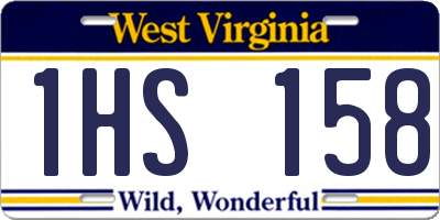 WV license plate 1HS158