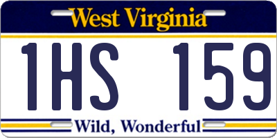 WV license plate 1HS159