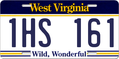 WV license plate 1HS161