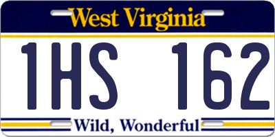 WV license plate 1HS162