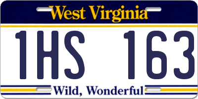 WV license plate 1HS163