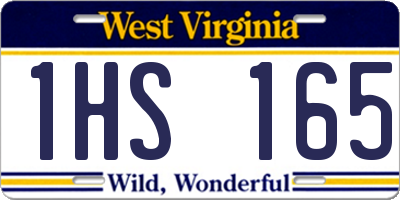 WV license plate 1HS165