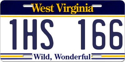 WV license plate 1HS166