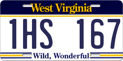 WV license plate 1HS167