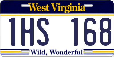 WV license plate 1HS168