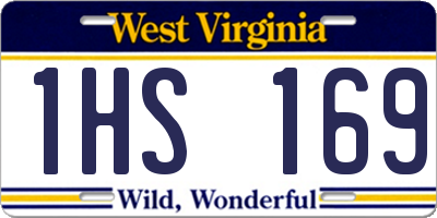 WV license plate 1HS169