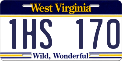 WV license plate 1HS170