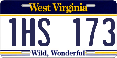 WV license plate 1HS173