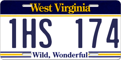 WV license plate 1HS174