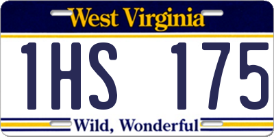 WV license plate 1HS175