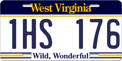 WV license plate 1HS176