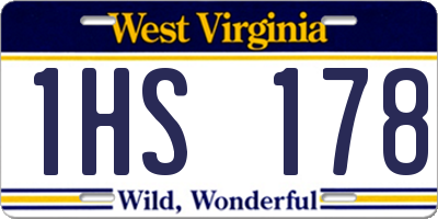 WV license plate 1HS178