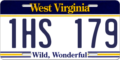 WV license plate 1HS179