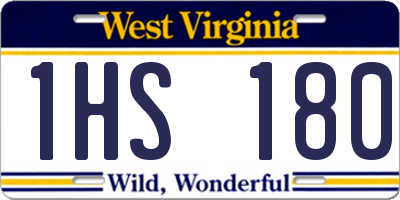 WV license plate 1HS180