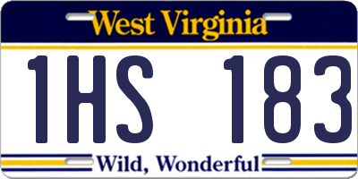 WV license plate 1HS183