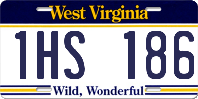 WV license plate 1HS186