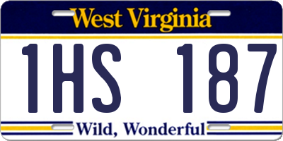 WV license plate 1HS187