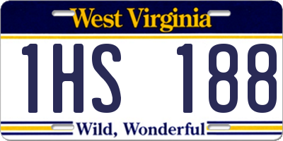WV license plate 1HS188