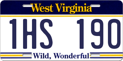WV license plate 1HS190