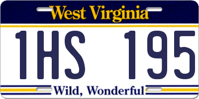WV license plate 1HS195