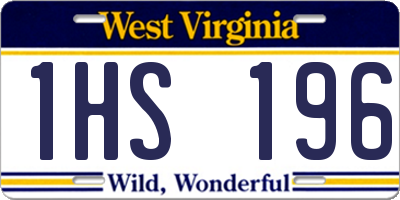 WV license plate 1HS196