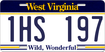 WV license plate 1HS197