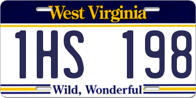 WV license plate 1HS198