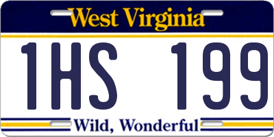 WV license plate 1HS199