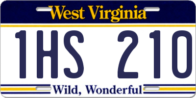 WV license plate 1HS210