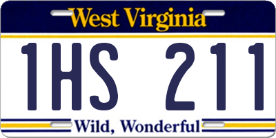 WV license plate 1HS211