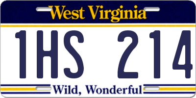 WV license plate 1HS214