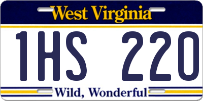 WV license plate 1HS220