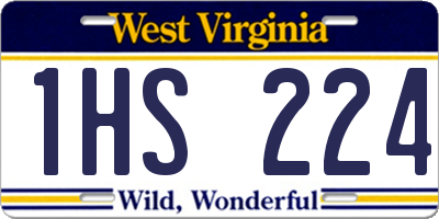 WV license plate 1HS224