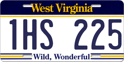 WV license plate 1HS225