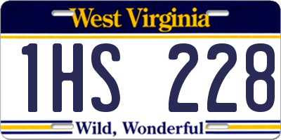 WV license plate 1HS228