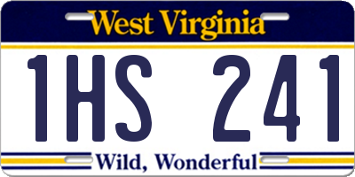 WV license plate 1HS241