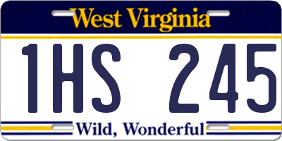 WV license plate 1HS245