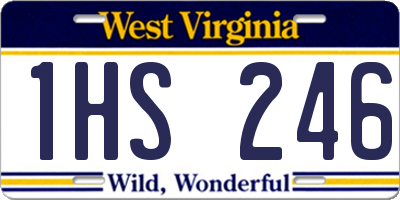 WV license plate 1HS246