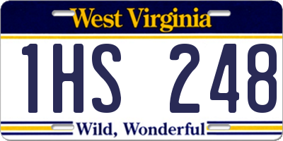 WV license plate 1HS248