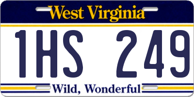 WV license plate 1HS249