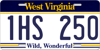 WV license plate 1HS250