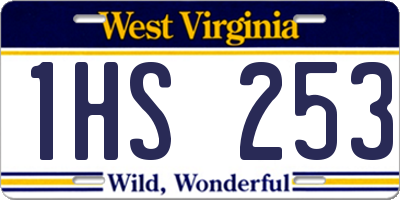 WV license plate 1HS253