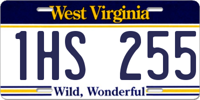 WV license plate 1HS255