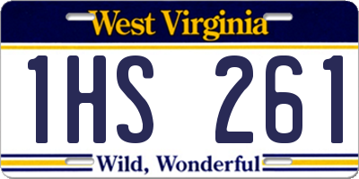 WV license plate 1HS261