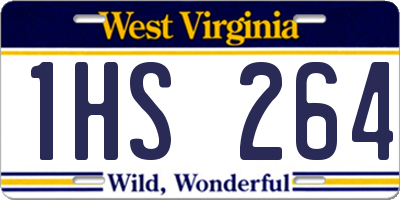 WV license plate 1HS264