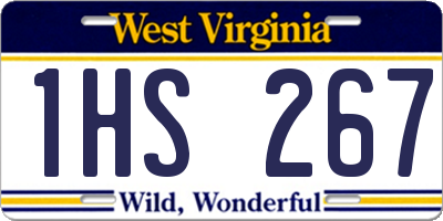 WV license plate 1HS267