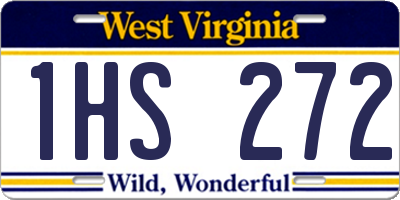 WV license plate 1HS272